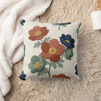 Almofada de lançamento floral botânica moderna