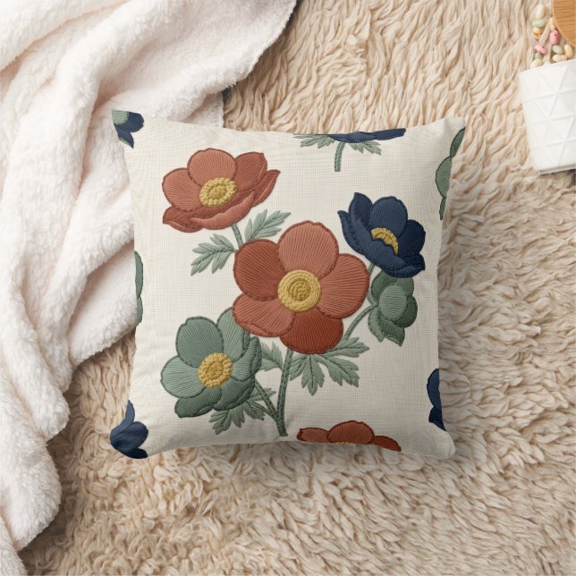 Almofada de lançamento floral botânica moderna (Cobertor)