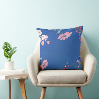 almofada de lançamento floral em aquarela