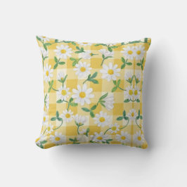 Almofada de lançamento floral margarida amarelo xa