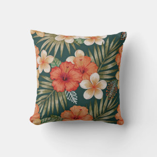 Almofada de lançamento floral tropical ousada