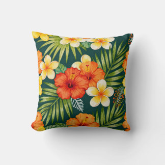 Almofada de lançamento floral tropical ousada