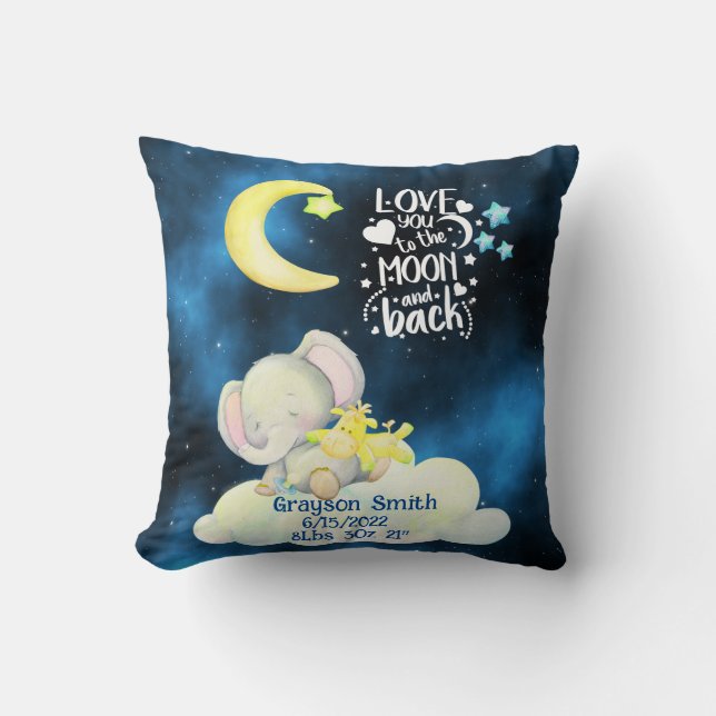 Almofada de lançamento personalizada para o bebê (Frente)