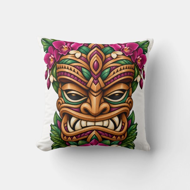 Almofada de lançamento Tiki Orchid Flame (Frente)