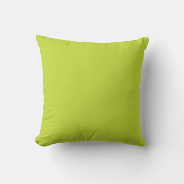 Almofada de lançamento verde amarelo de cor sólida (Frente)