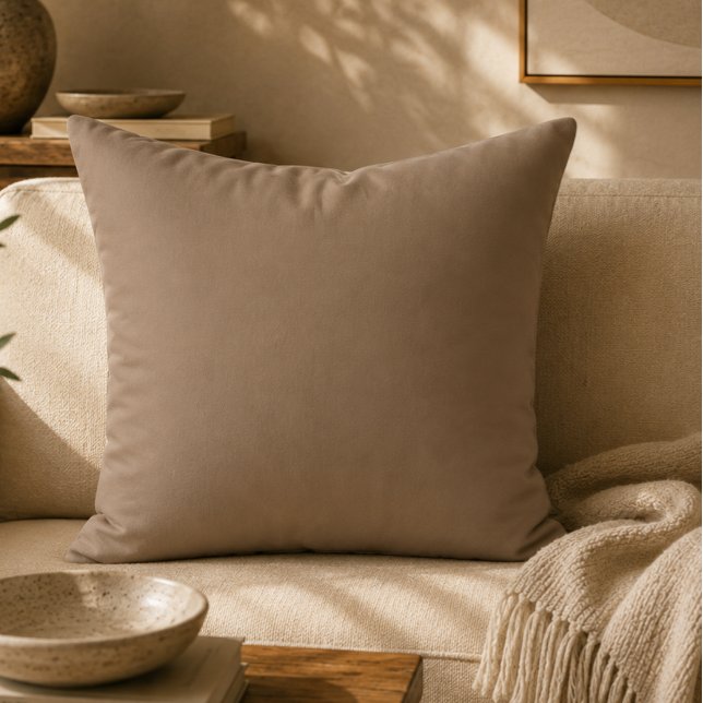 Almofada de lançamento Warm Taupe | Neutro Moderno (Criador carregado)