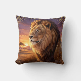 almofada de leão art déco