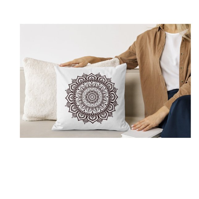 Almofada de mandala boêmia Throw Pillow (Criador carregado)