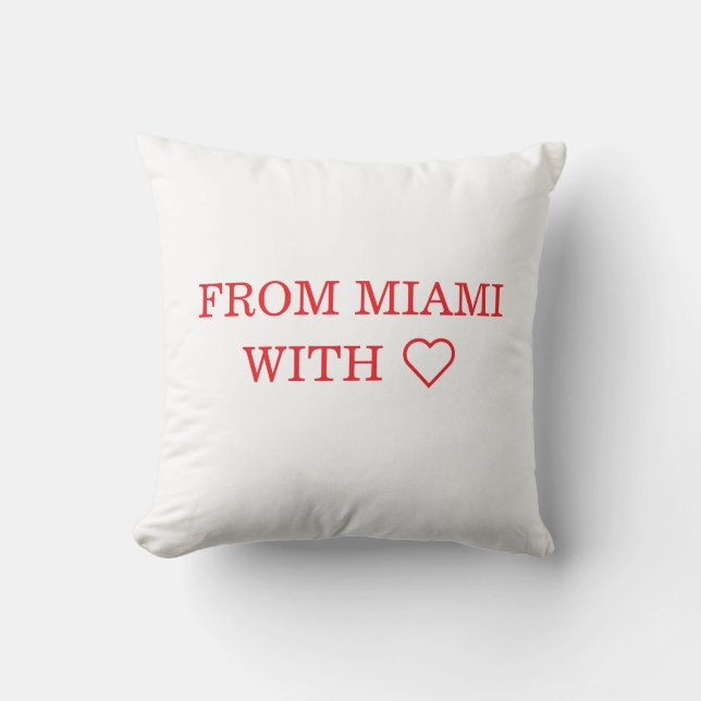 ALMOFADA DE MIAMI COM ❤️ (Frente)