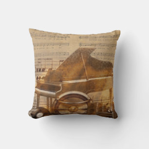 Almofada de música, piano, instrumentos