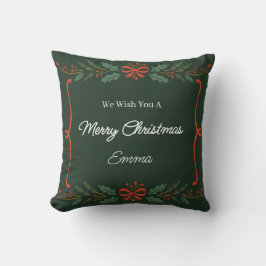 Almofada de Natal Alegre Personalizada com Nome