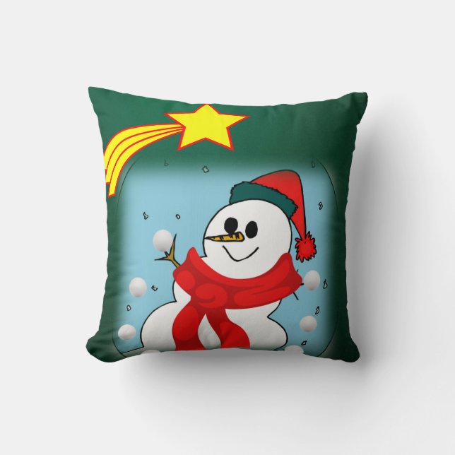 Almofada de Natal Boneco de Neve (Frente)