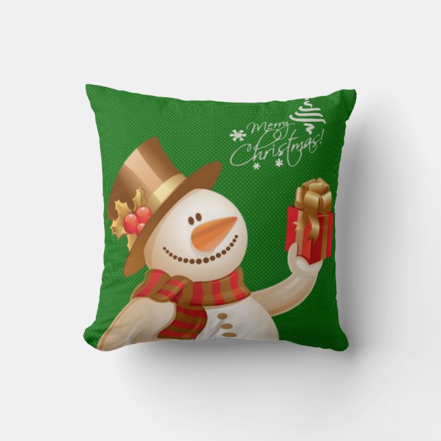 Almofada de Natal Boneco de Neve (Frente)