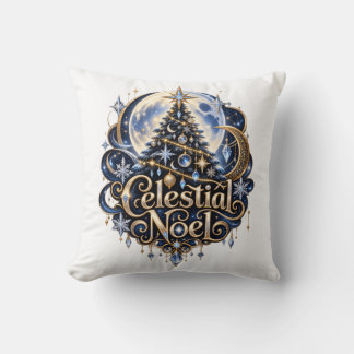 Almofada de Natal Celestial Lua e Estrelas