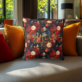 Almofada de Natal com Design Festivo e Citação