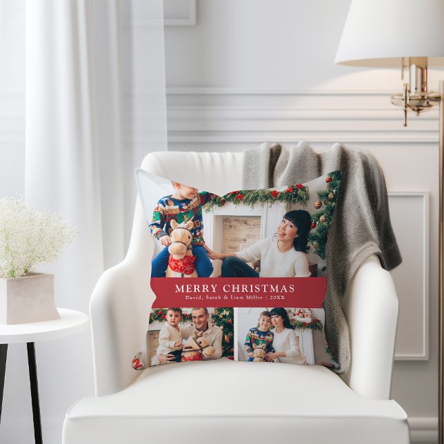 Almofada de Natal com Foto (Christmas Photo Throw Pillow
)