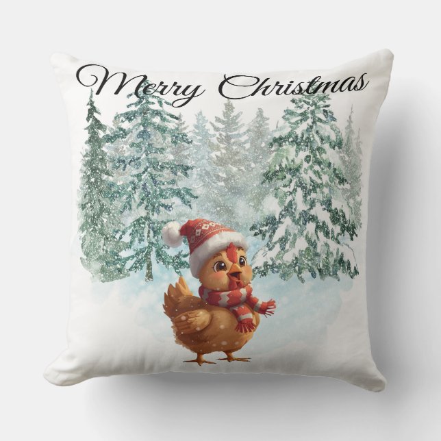 Almofada de Natal com Frango (Frente)