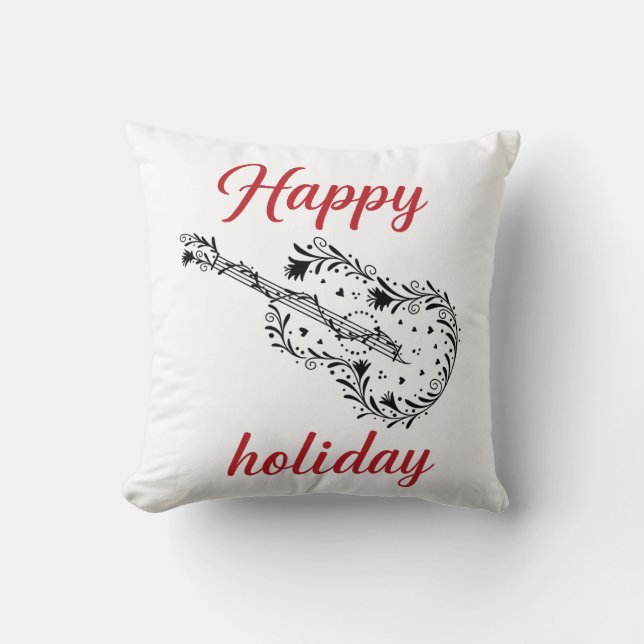 Almofada de Natal com Frase Feliz | Festiv Minimal (Frente)
