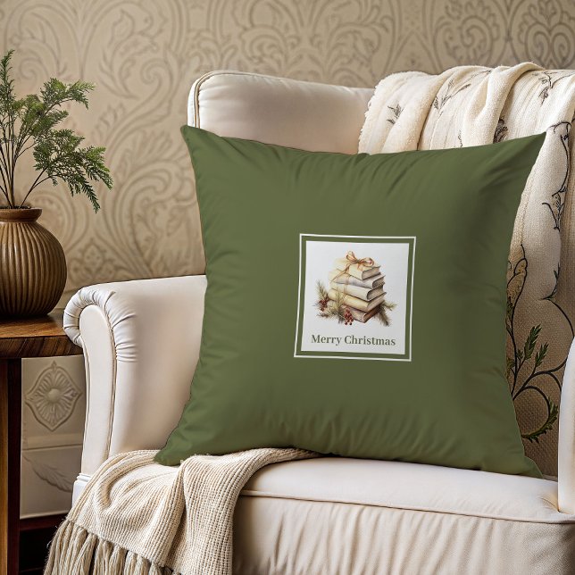 Almofada de Natal com Letra Escrita Escandinava Pe (Custom Scandinavian Script Christmas Pillow)