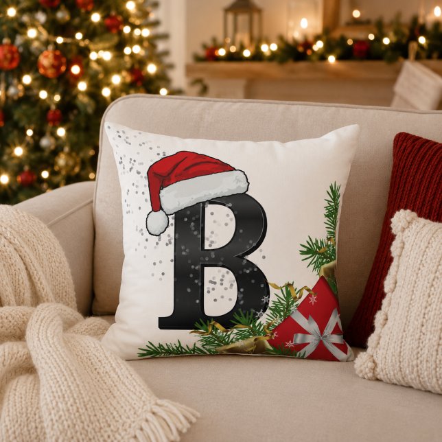 Almofada de Natal com Monograma Personalizado (Criador carregado)