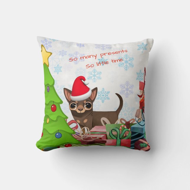 Almofada de Natal com Sotaque de Chihuahua (Frente)