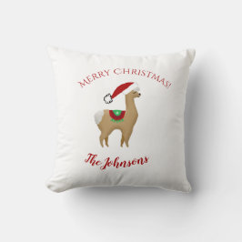 Almofada de Natal com tema Alpaca para decoração d