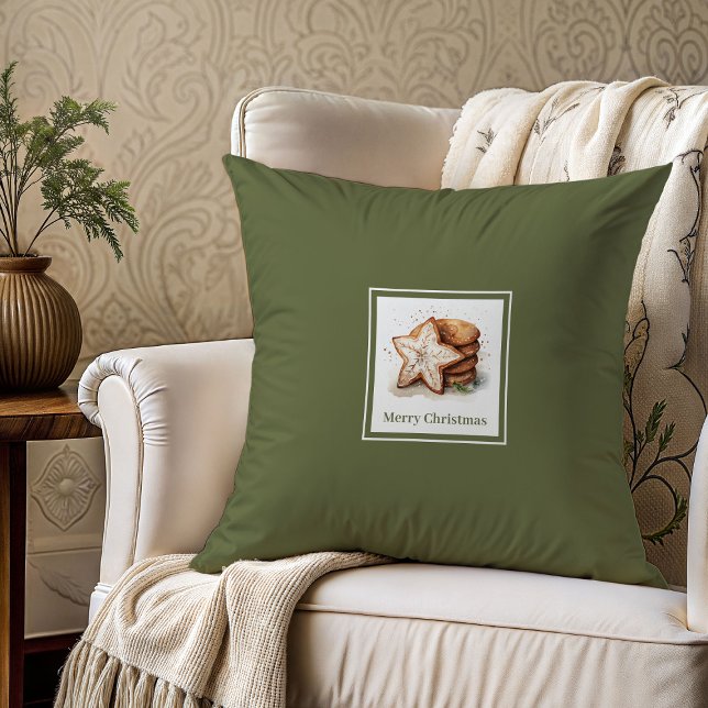 Almofada de Natal da Família Tons Terrosos Aconche (Cozy Earthy Tones Family Christmas Pillow)
