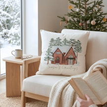 Almofada de Natal de Casa de Campo – Letra Moderna