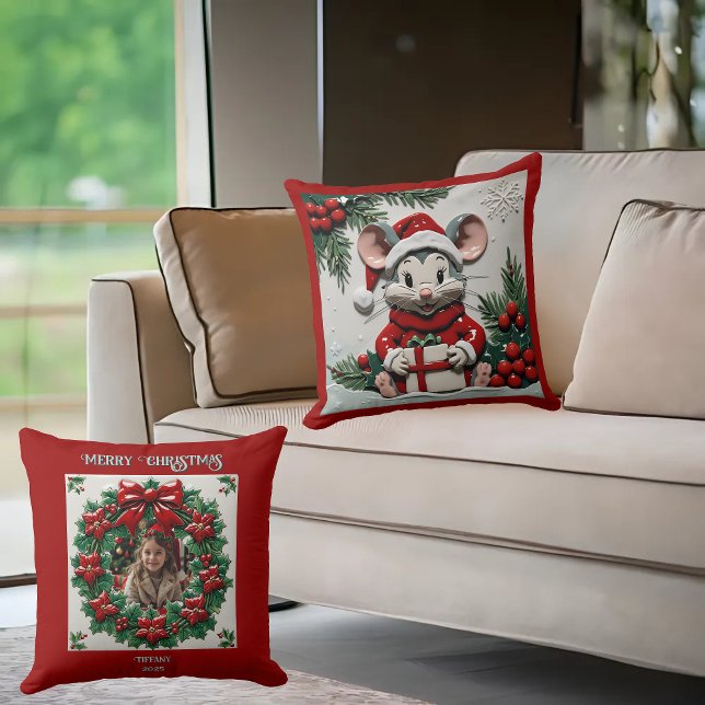 Almofada de Natal e Rato (Criador carregado)