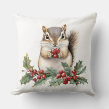 Almofada de Natal Esquilo Fofo