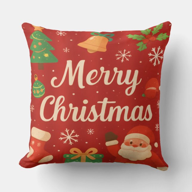 Almofada de Natal Feliz (Frente)