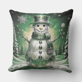 Almofada de Natal Flocos de Neve Boneco de Neve Ve