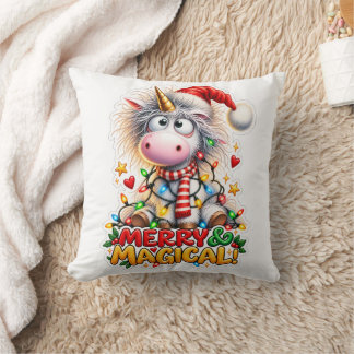 🦄🎄 Almofada de Natal Mágica e Alegre ✨🛋️