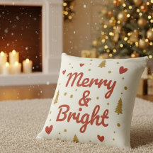 Almofada de Natal "Merry & Bright"