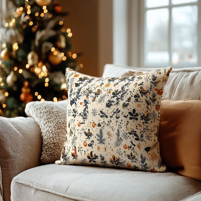 Almofada de Natal Personalizada com Festivo Elegan (Criador carregado)