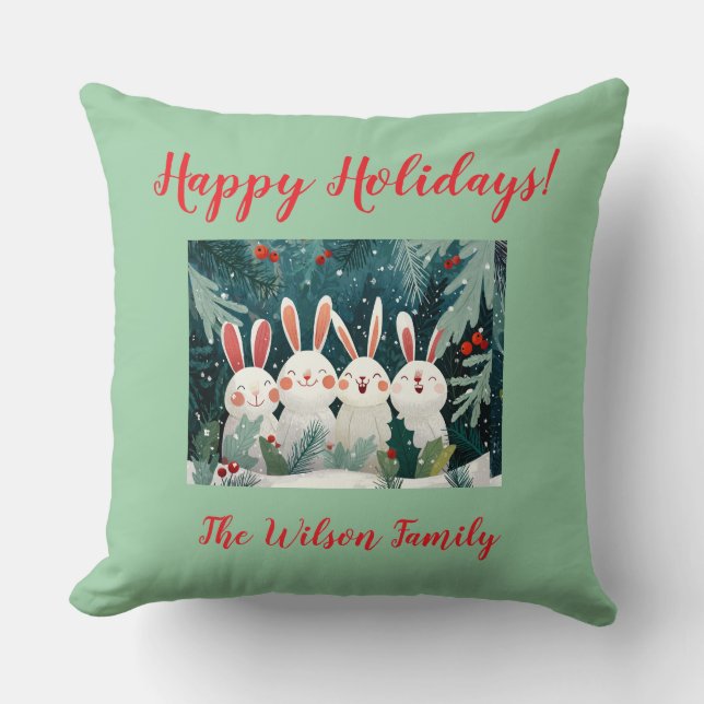 Almofada de Natal Personalizada – Decoração Festiv (Frente)