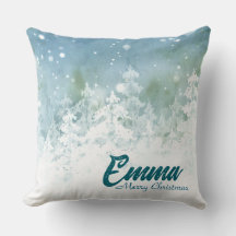 Almofada de Natal Personalizada - Inverno Azul-Tea