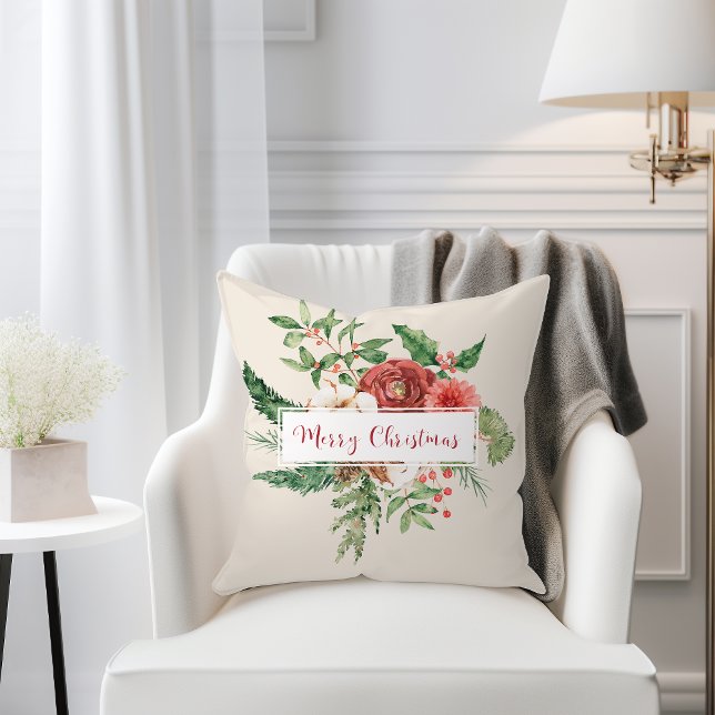 Almofada de Natal Rústica (Rustic Christmas Throw Pillow
)