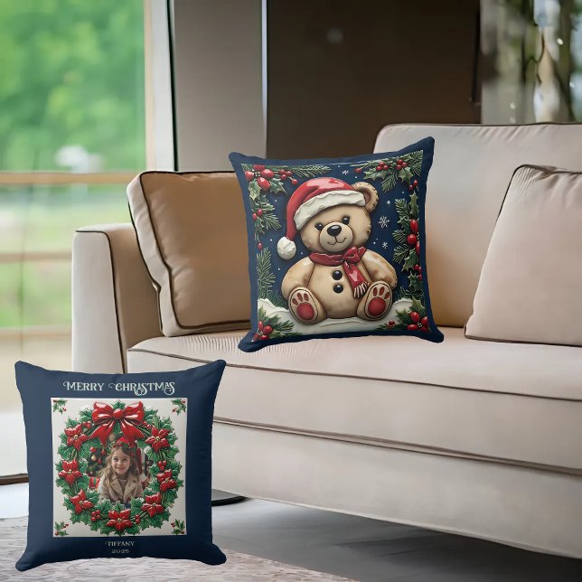 Almofada de Natal Urso de Neve (Criador carregado)