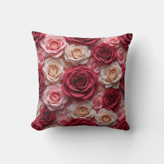 almofada de padrão rosa