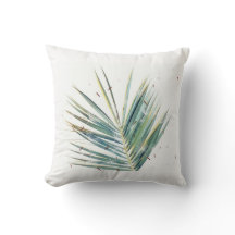 Almofada de Palmeira Preta e Branca Minimalista co