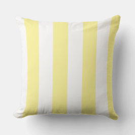 Almofada de Pátio Exterior Listrada de Amarelo e B