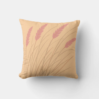 almofada de pêssego com design de grama de praia