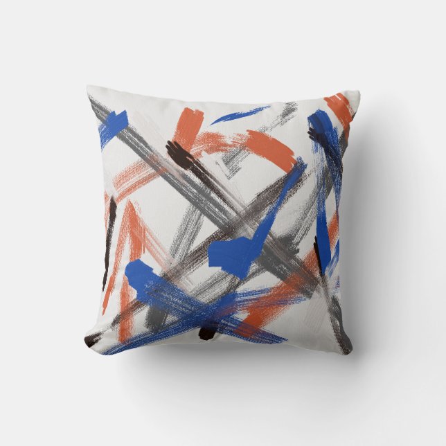 Almofada de Pincéis de Arte Abstrata Vibrações Pos (Frente)