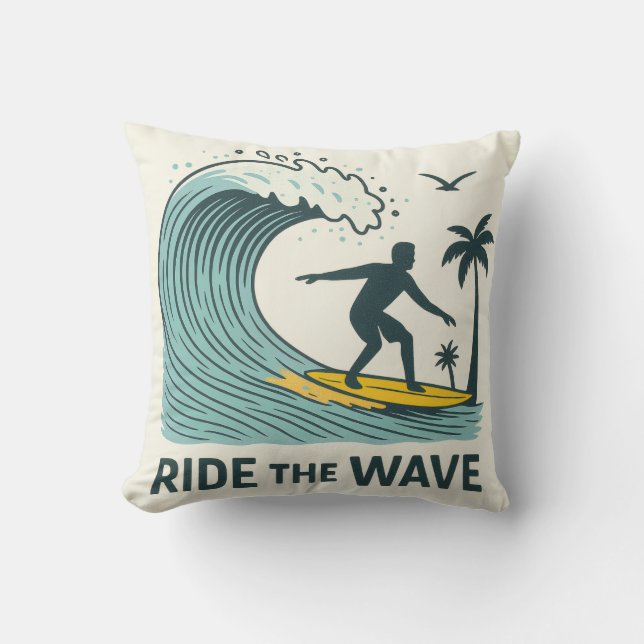 Almofada de Presente Ride the Wave para Amantes de (Frente)