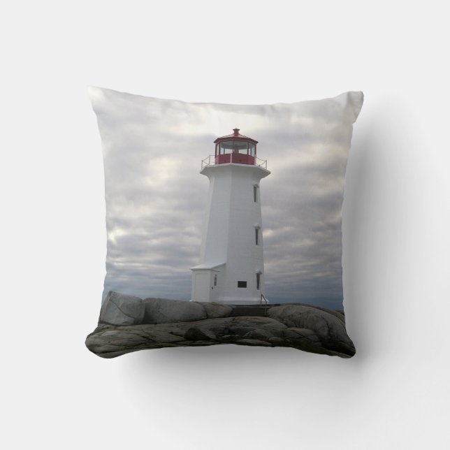 Almofada De "rota do farol do "" de Nova Escócia da angra (Frente)