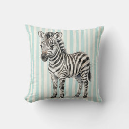 Almofada de Tira de Zebra em Aquarela