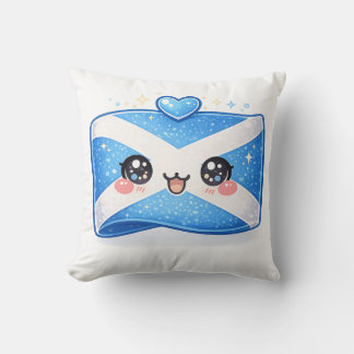 Almofada de Travesseiro Bandeira da Escócia Kawaii