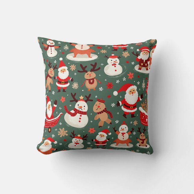Almofada de Travesseiro de Natal (Editar) (Frente)