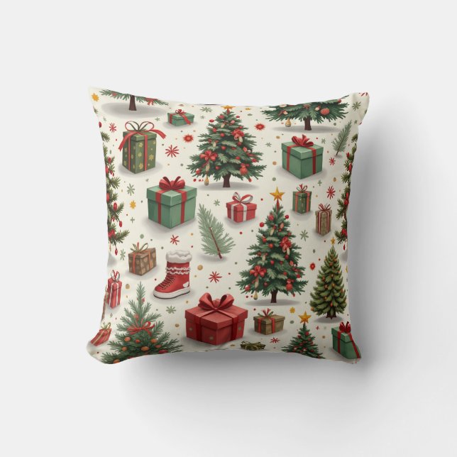 Almofada de travesseiro de Natal (Editar) (Frente)